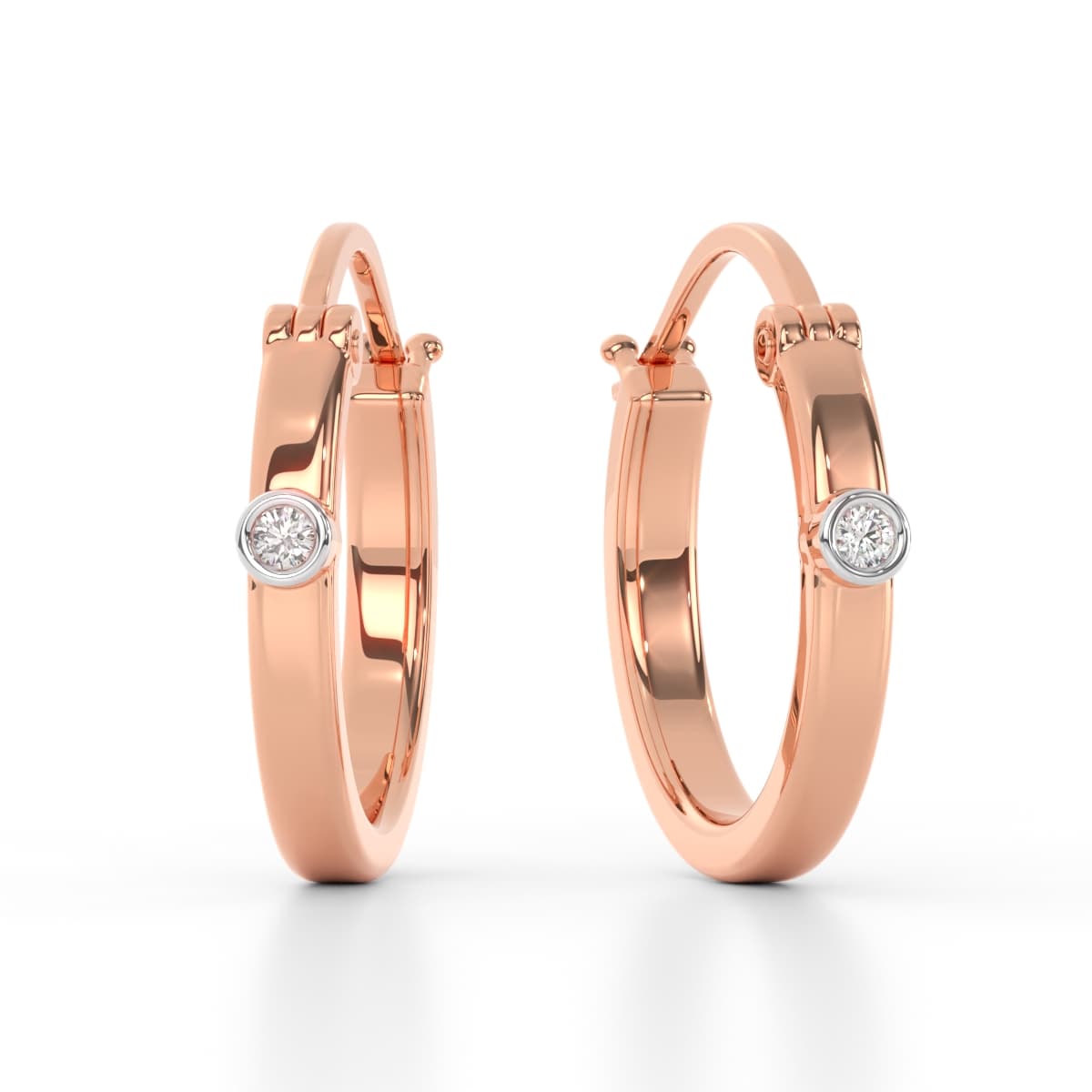 Sparkling One Stone Diamond Earring