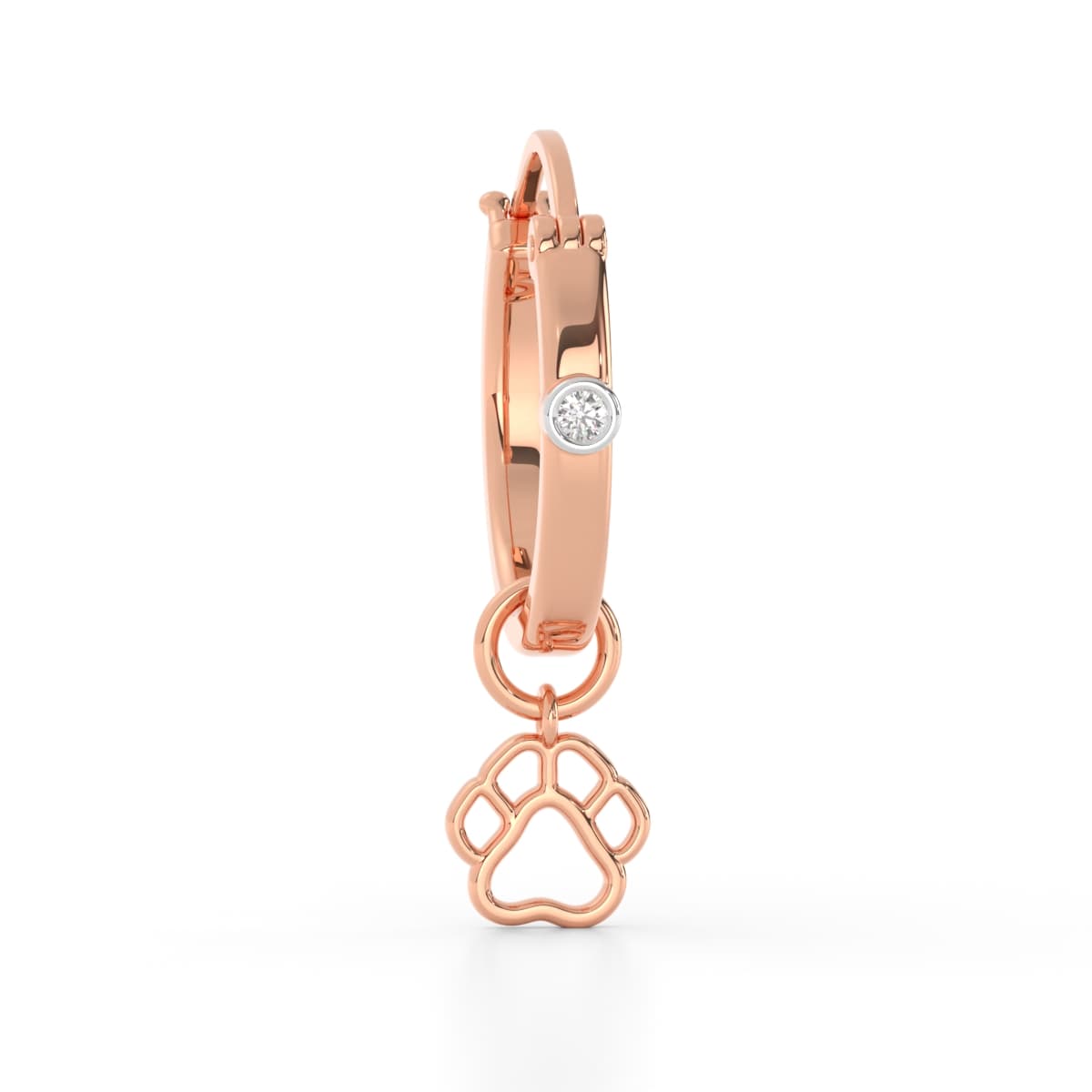 Paw  Diamond Earring