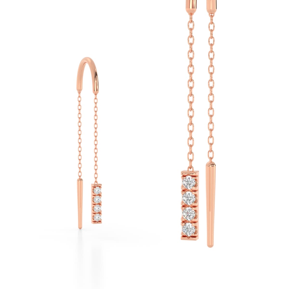 Cuddle Gold Diamond Sui Dhaga Earrings