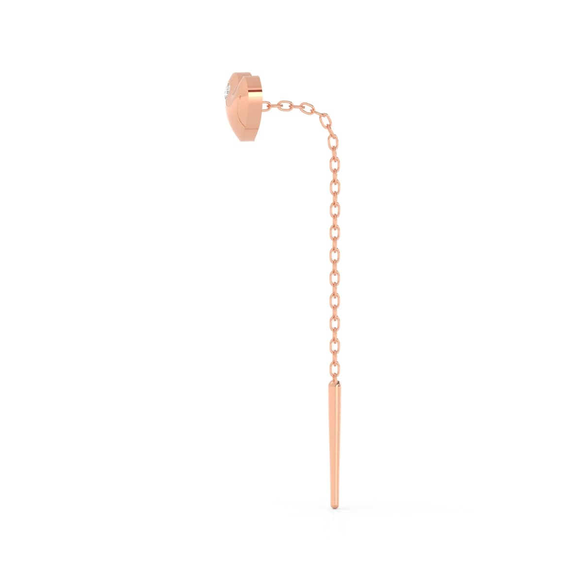 Heart Gold Diamond Sui Dhaga Earrings