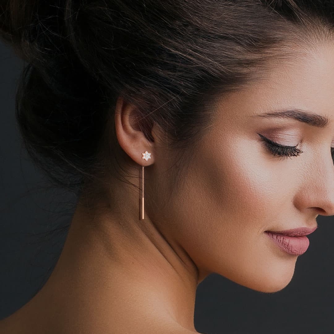 Bloom Flora Diamond Sui Dhaga Earrings