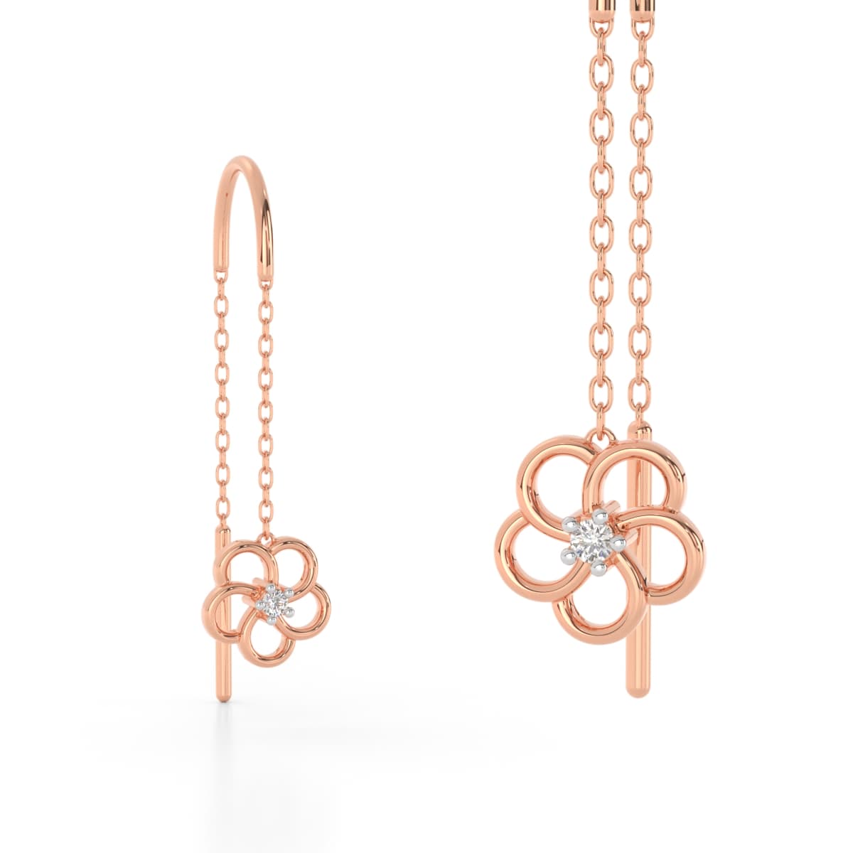 Las Flores Diamond Sui Dhaga Earrings