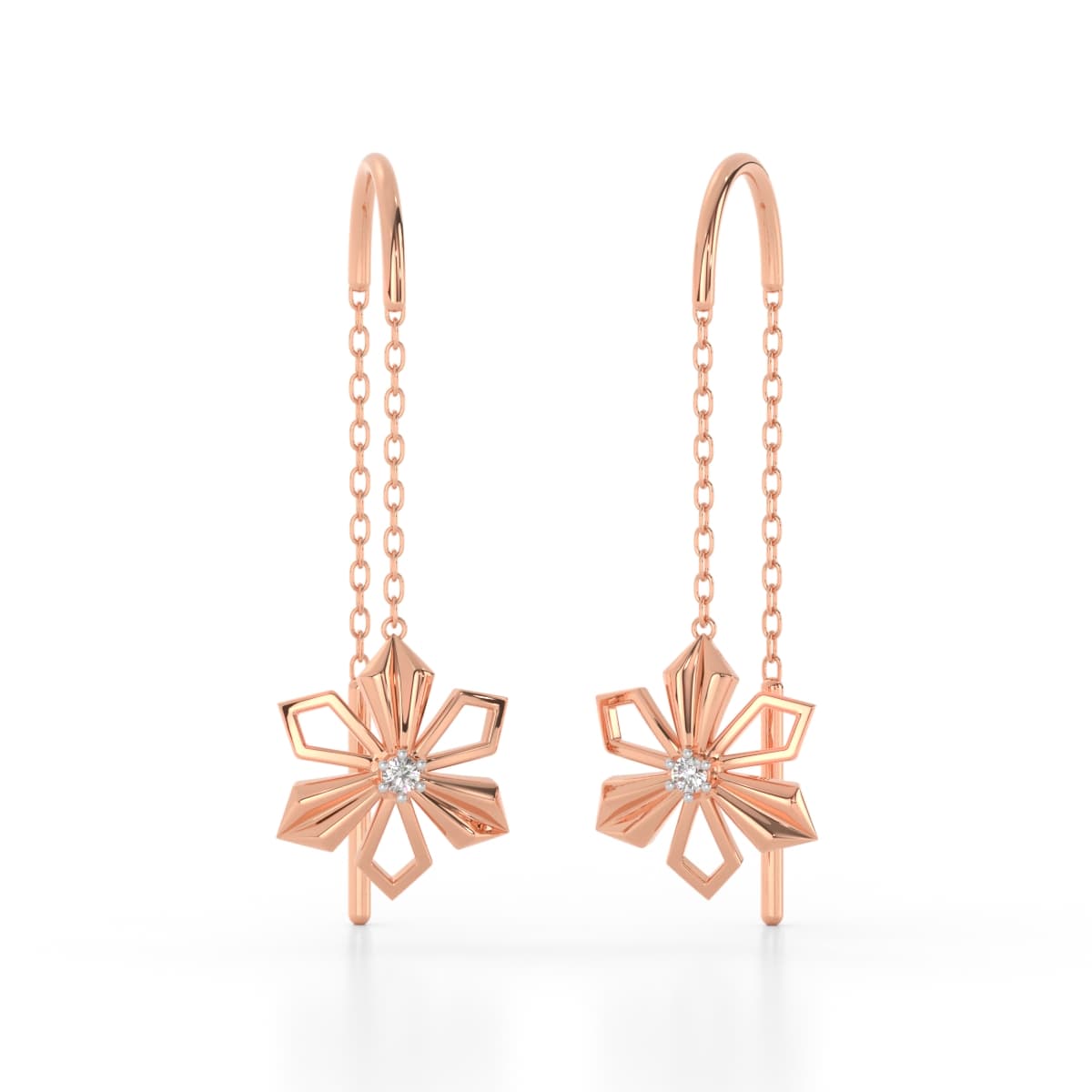 La Petunia Diamond Sui Dhaga Earrings