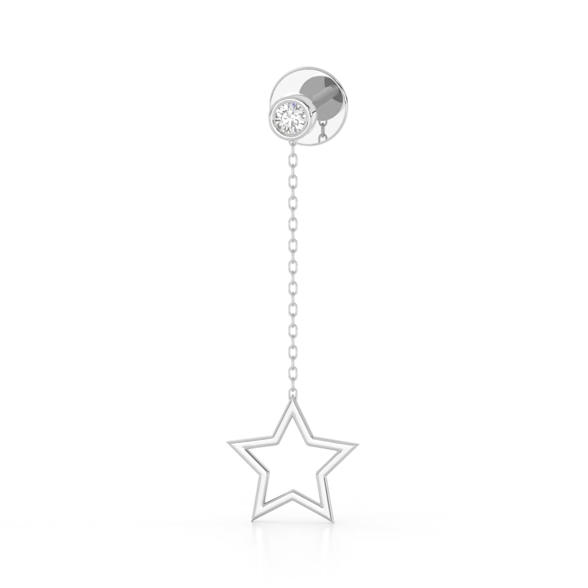 Star Gold Diamond Sui Dhaga Earrings