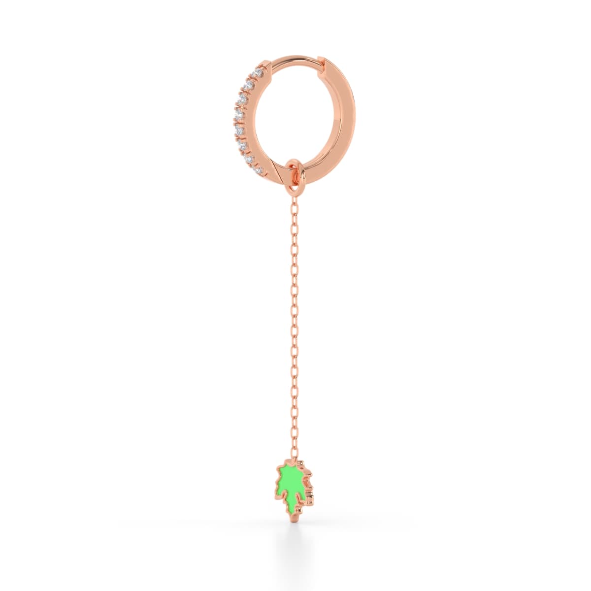 Leaf Gold Diamond Sui Dhaga Earrings
