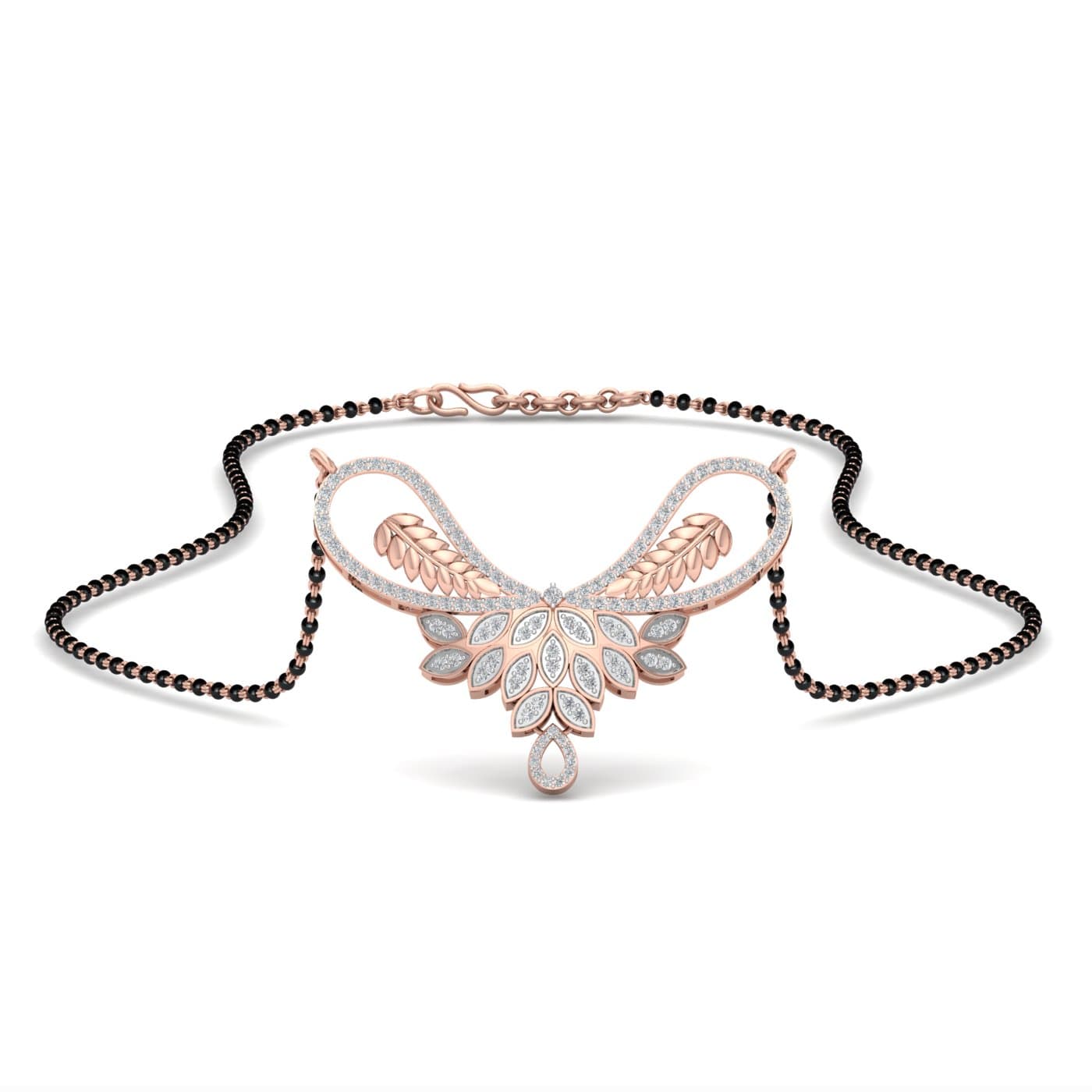 Hemangini Petal Design Diamond Mangalsutra