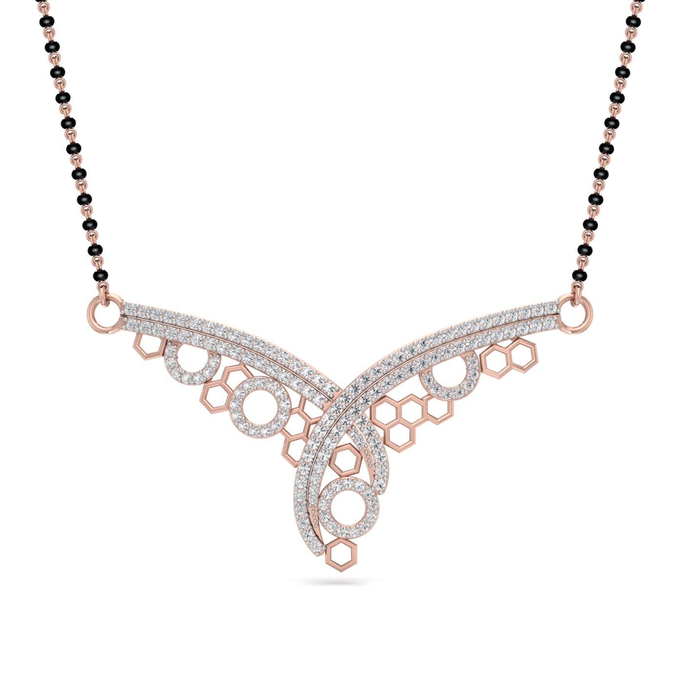 Geometry Modern Design Diamond Mangalsutra