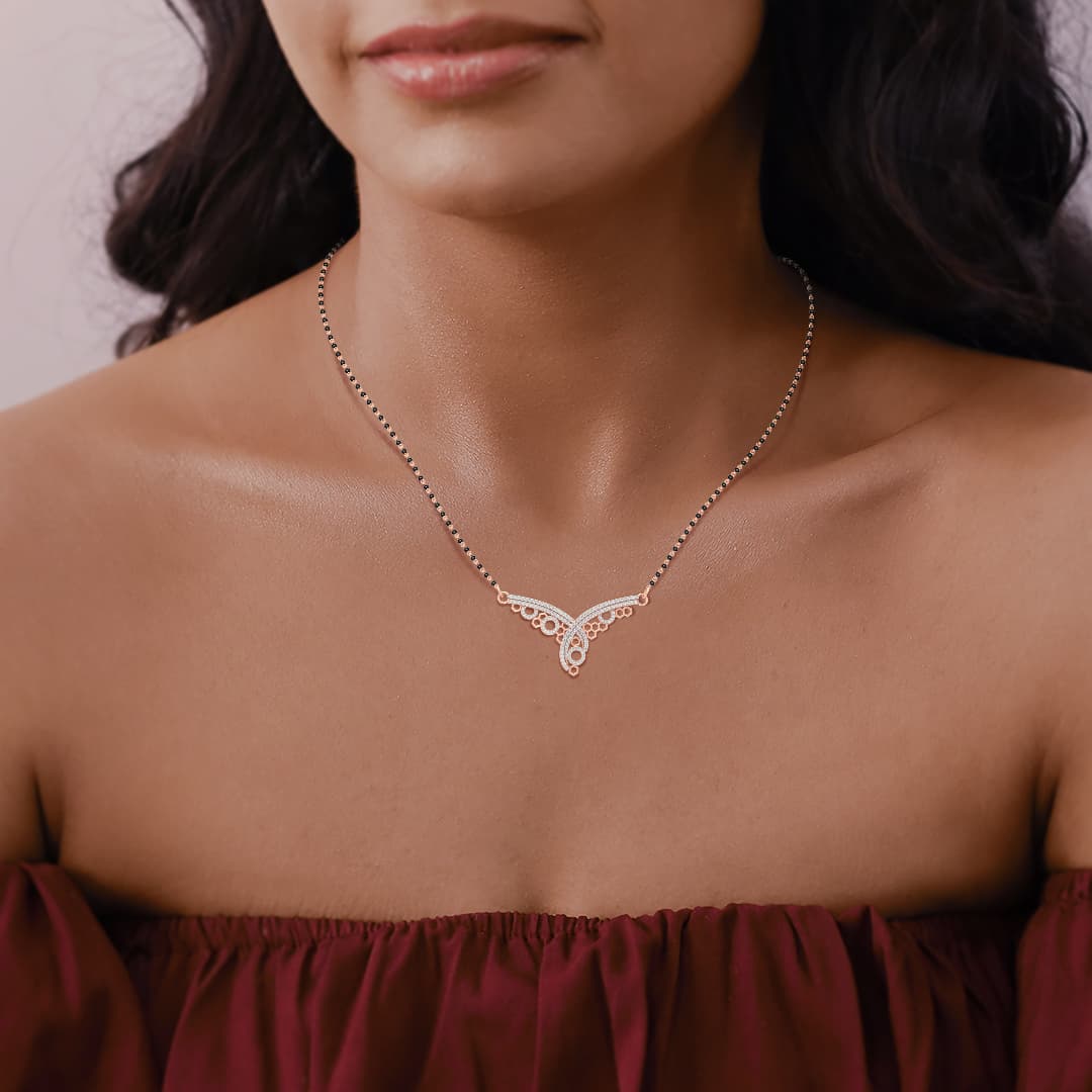 Geometry Modern Design Diamond Mangalsutra