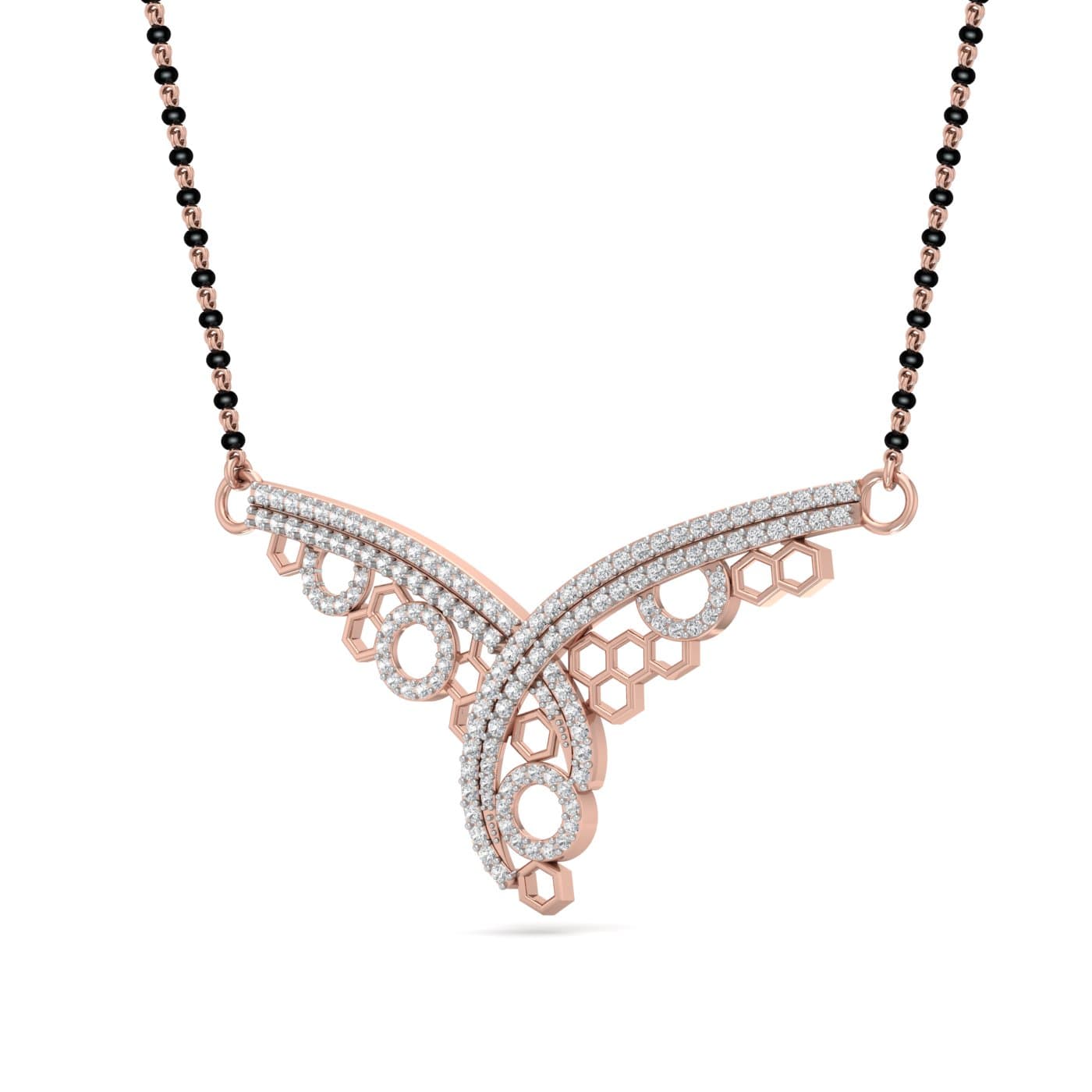Geometry Modern Design Diamond Mangalsutra