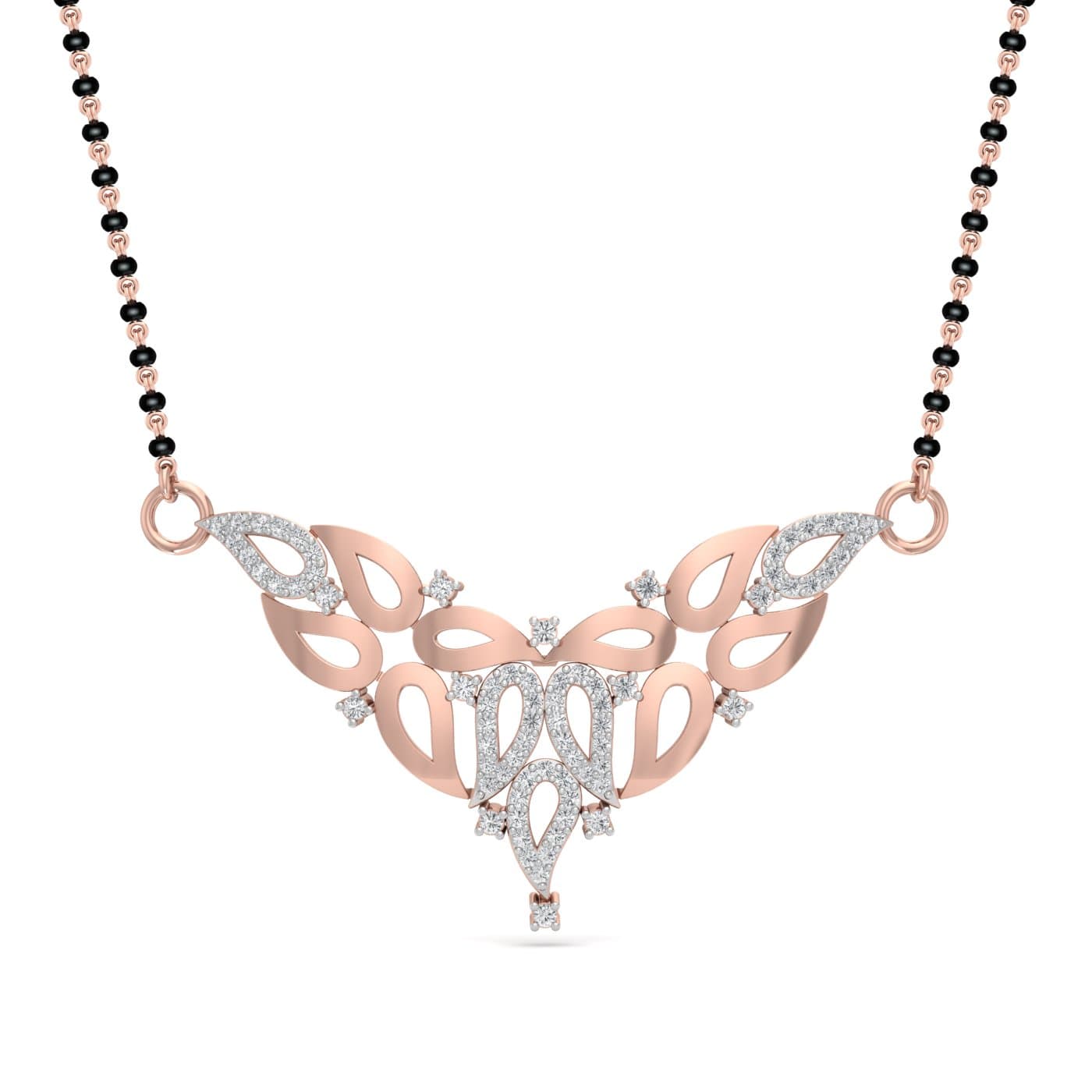 Lightweight Petal Design Diamond Mangalsutra