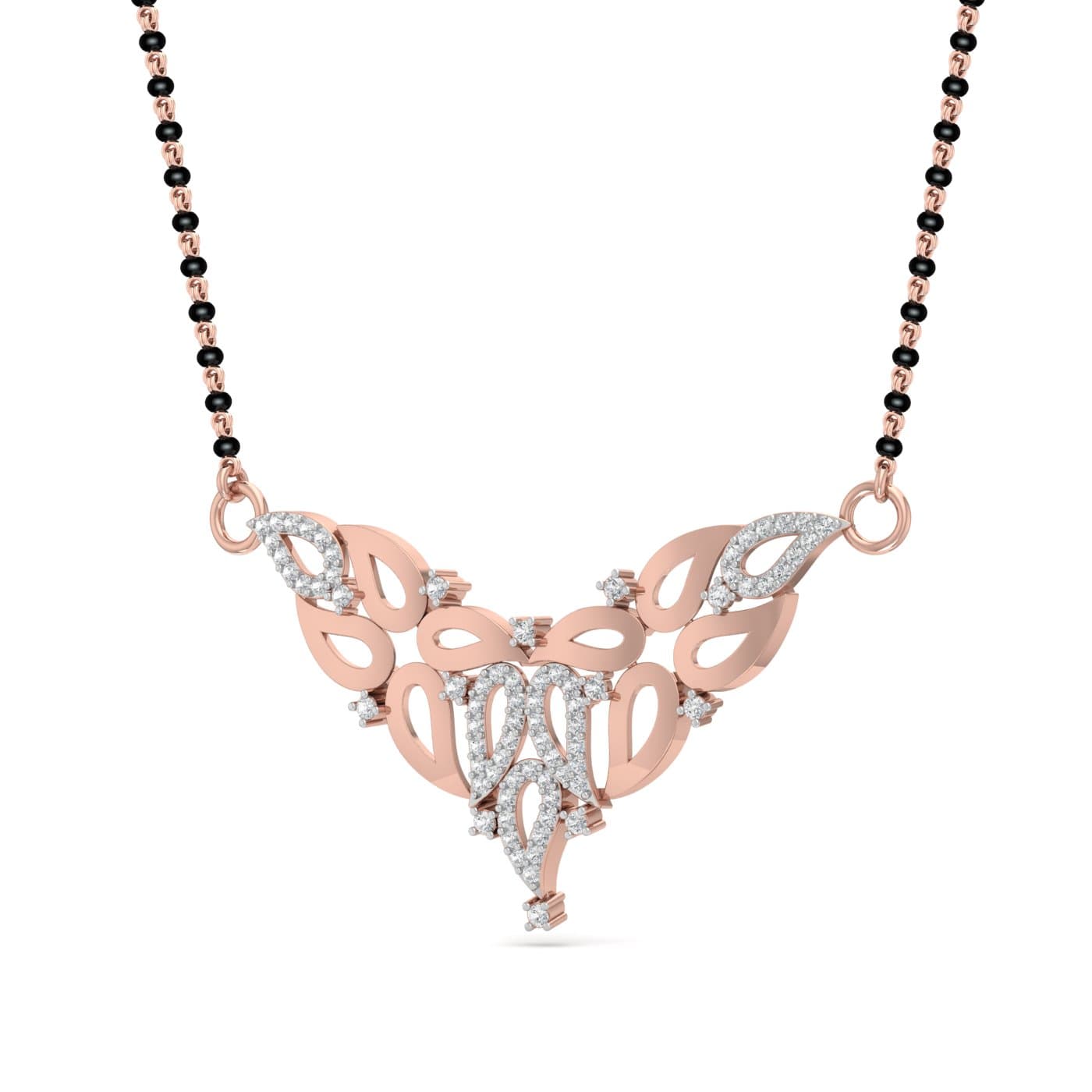 Lightweight Petal Design Diamond Mangalsutra
