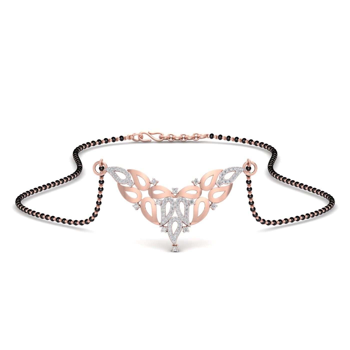 Lightweight Petal Design Diamond Mangalsutra