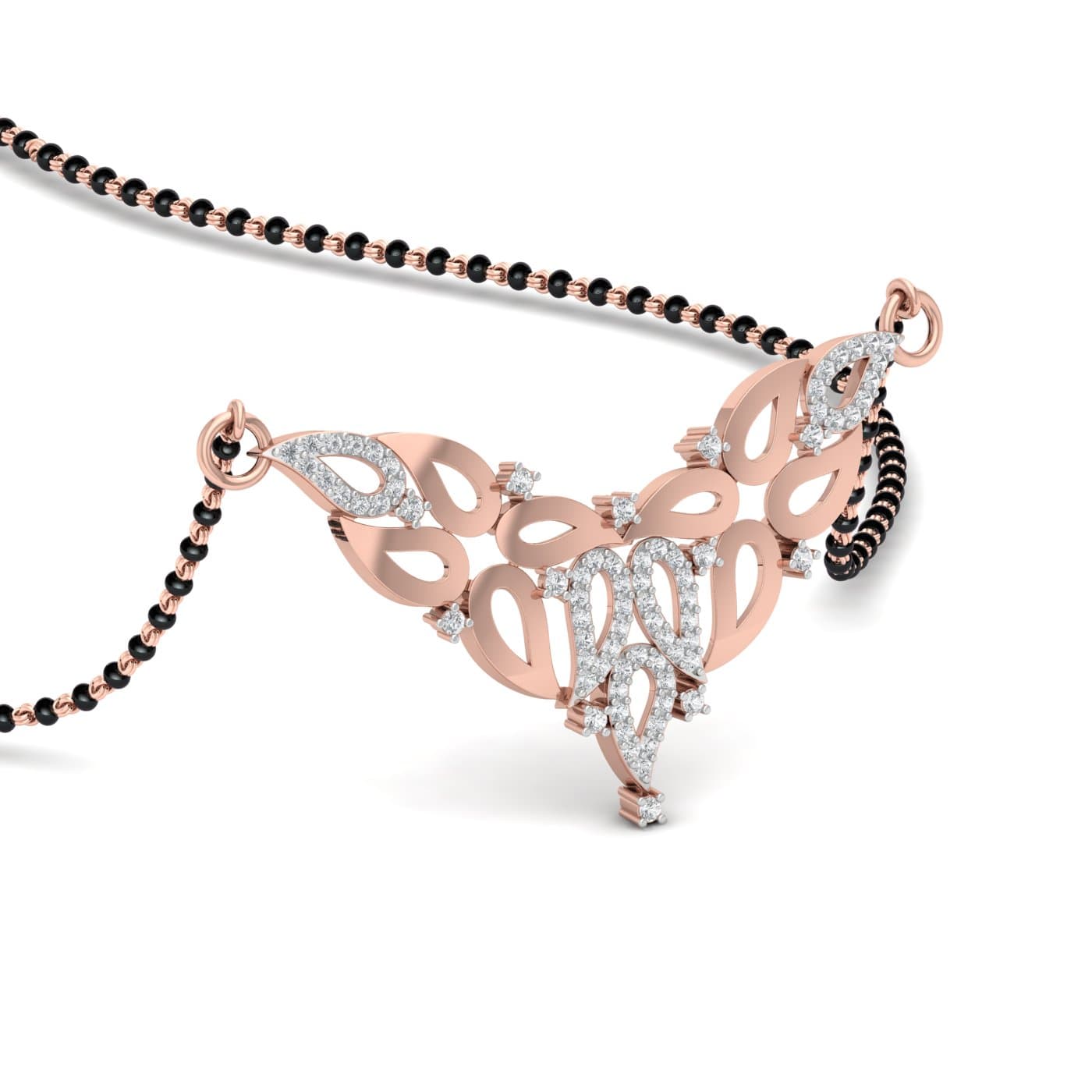 Lightweight Petal Design Diamond Mangalsutra