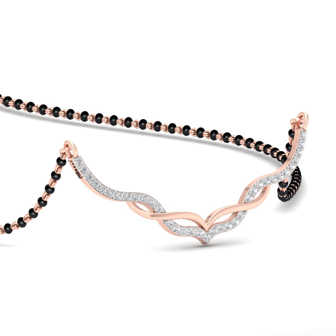 Vasatika Light Weight Diamond Mangalsutra