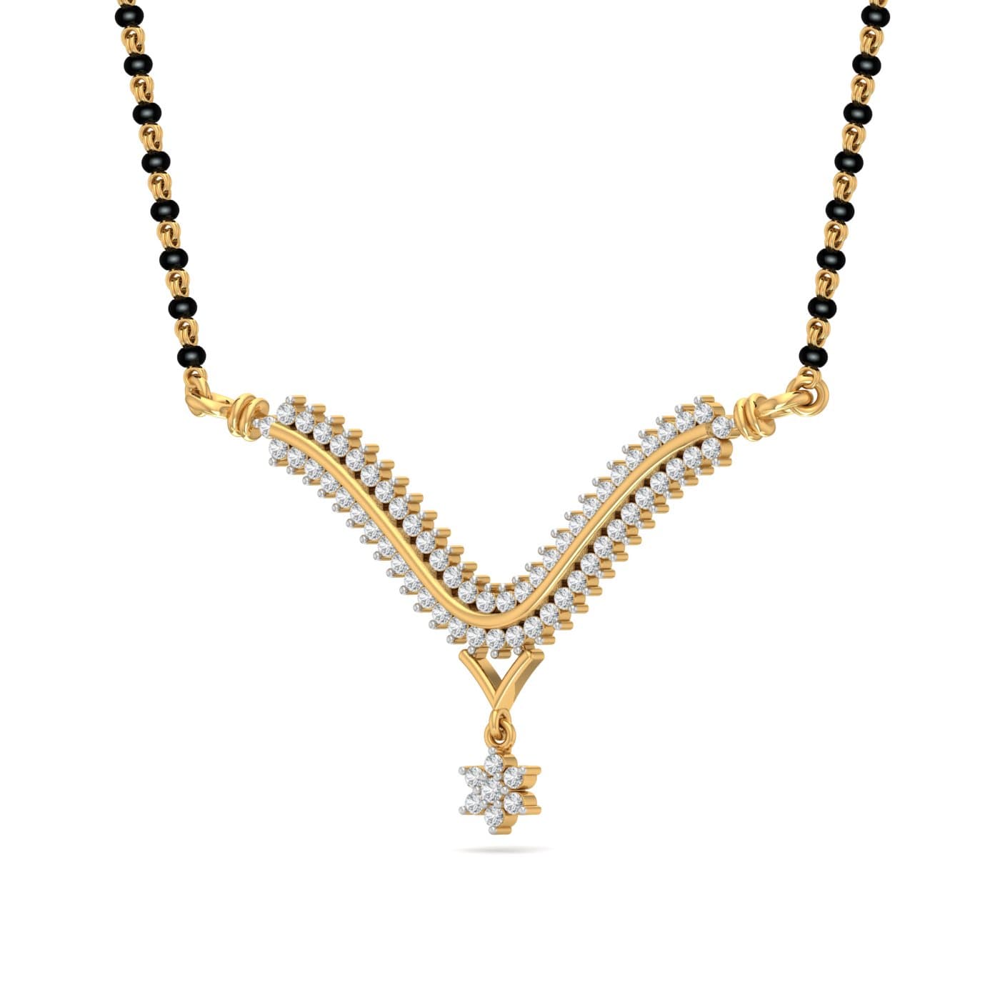 Foram Modern Design Diamond Mangalsutra