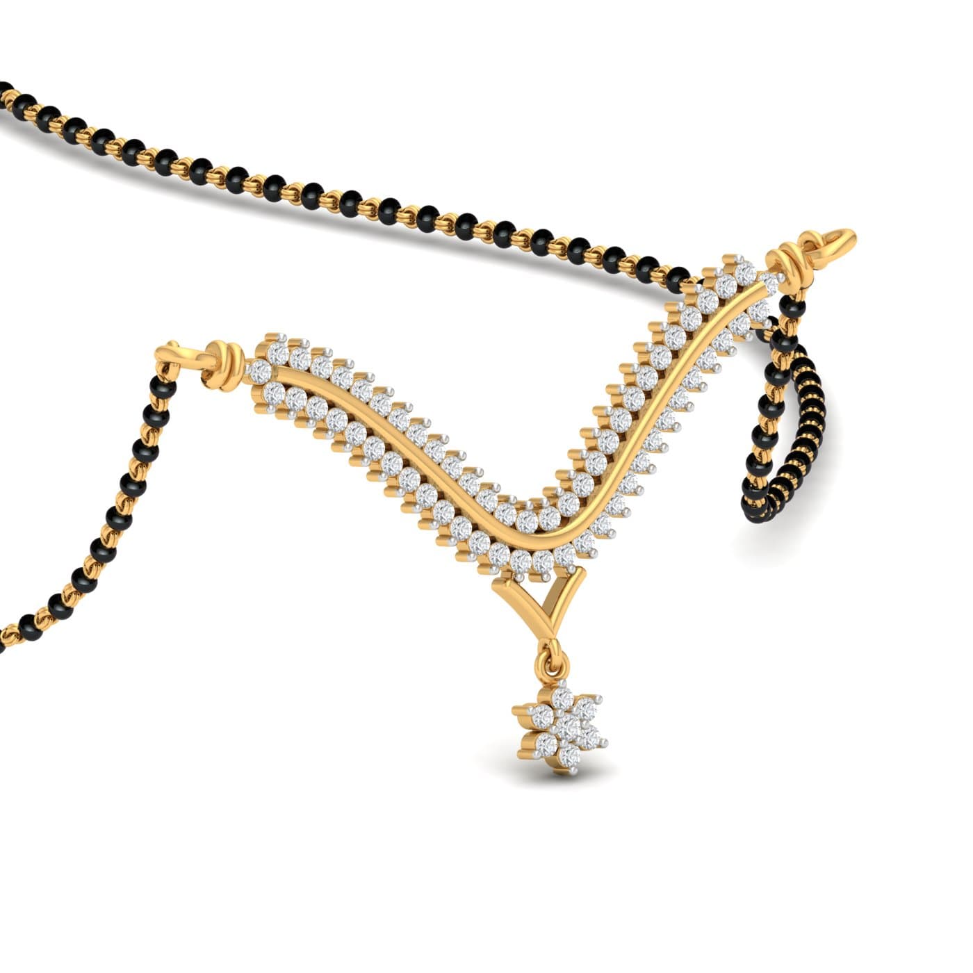 Foram Modern Design Diamond Mangalsutra