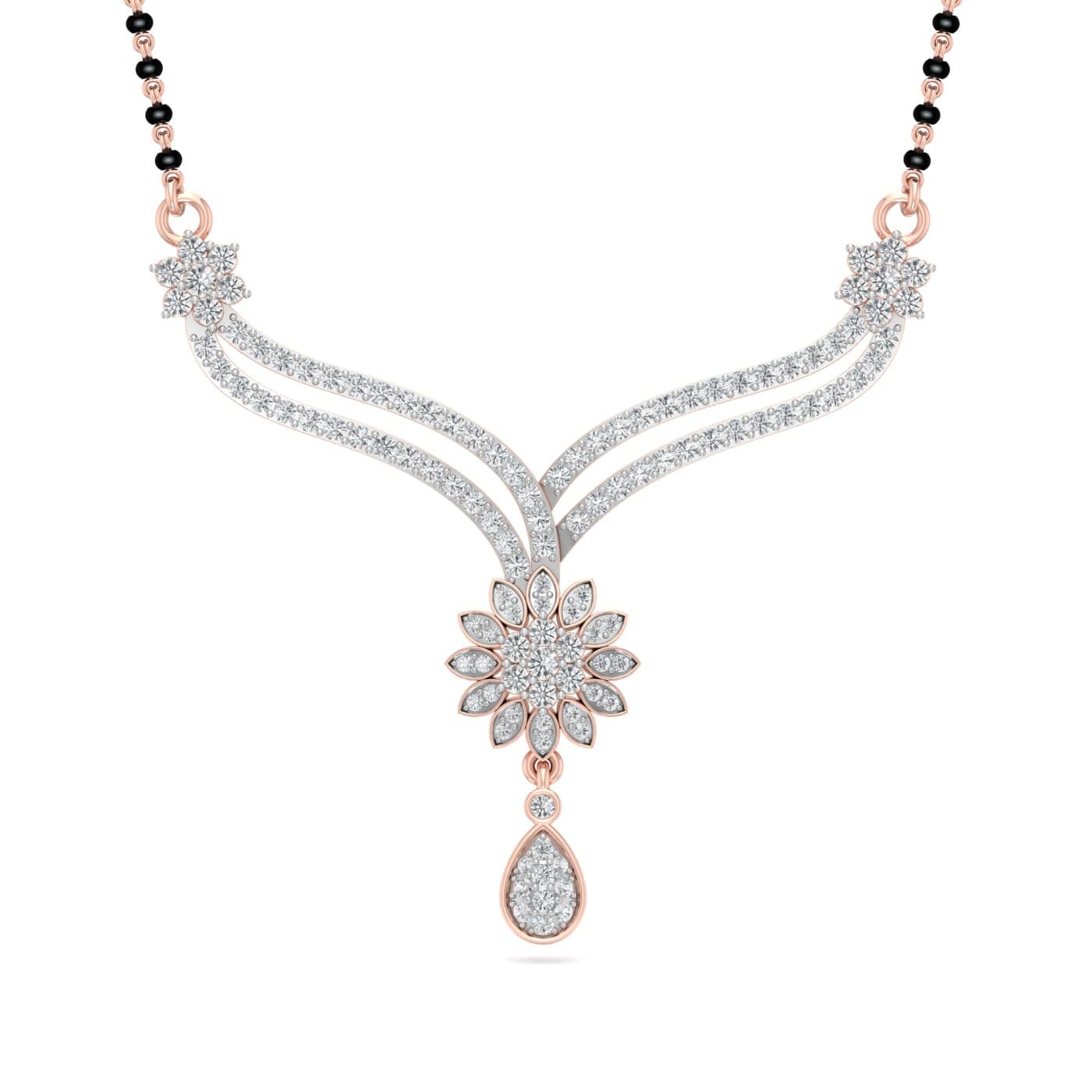 Classical Flower Diamond Mangalsutra