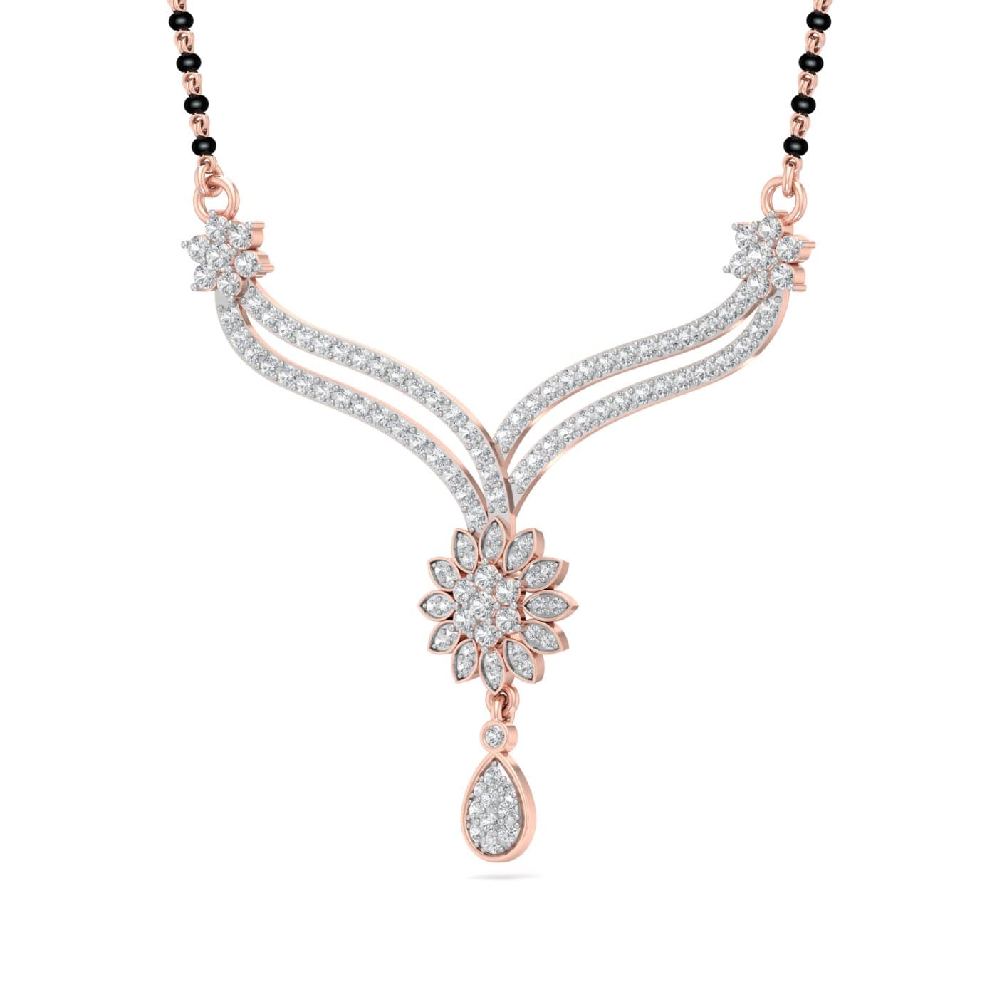 Classical Flower Diamond Mangalsutra