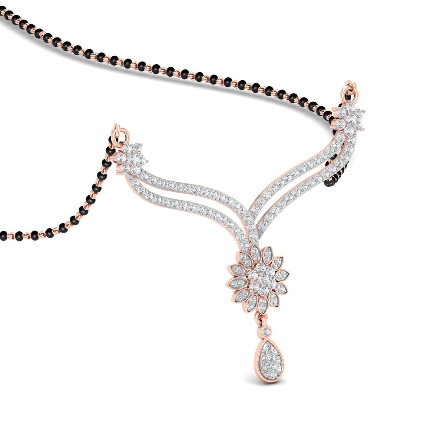 Classical Flower Diamond Mangalsutra