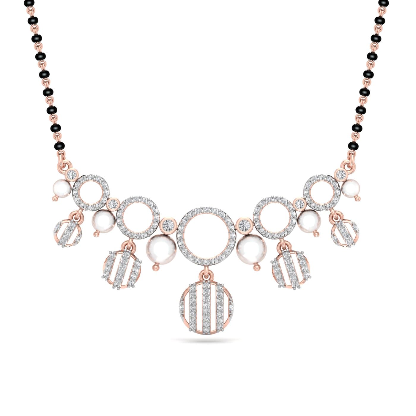 Modern Design Pearl Diamond Mangalsutra