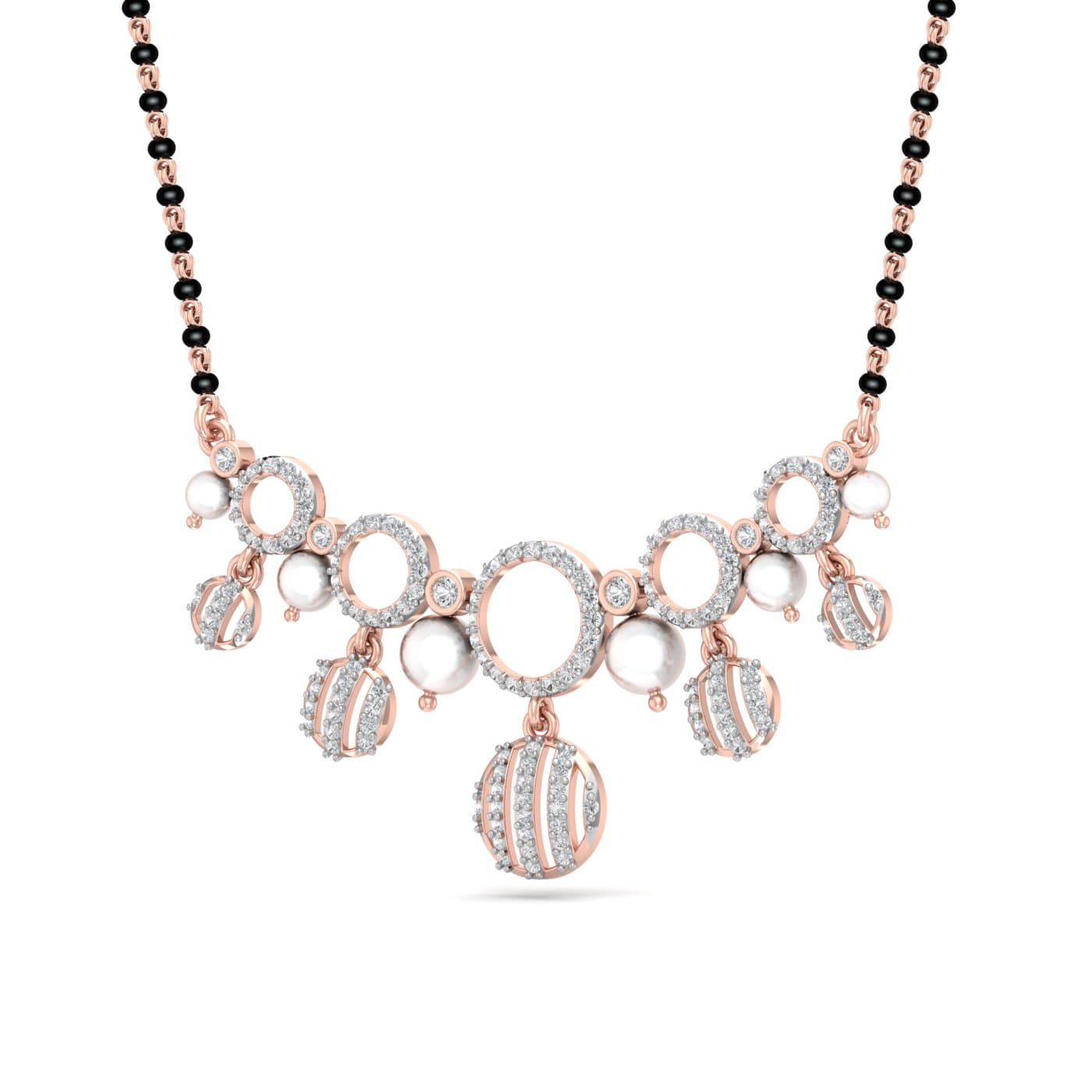Modern Design Pearl Diamond Mangalsutra