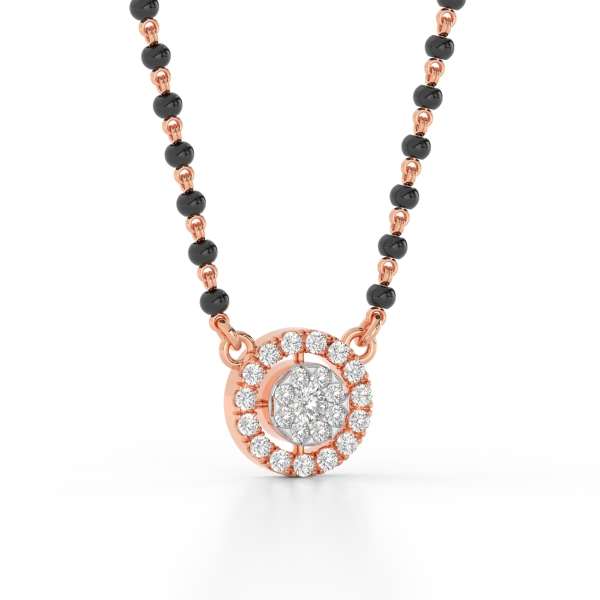 Whole Moon Love Diamond Mangalsutra