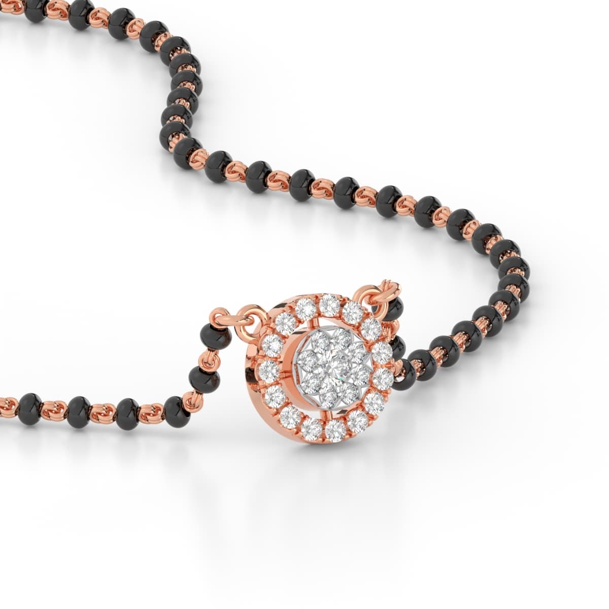 Whole Moon Love Diamond Mangalsutra