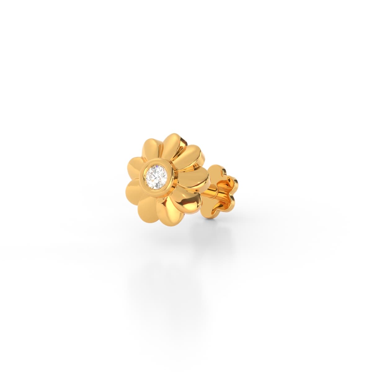 Bloom Flower Diamond Nosepin