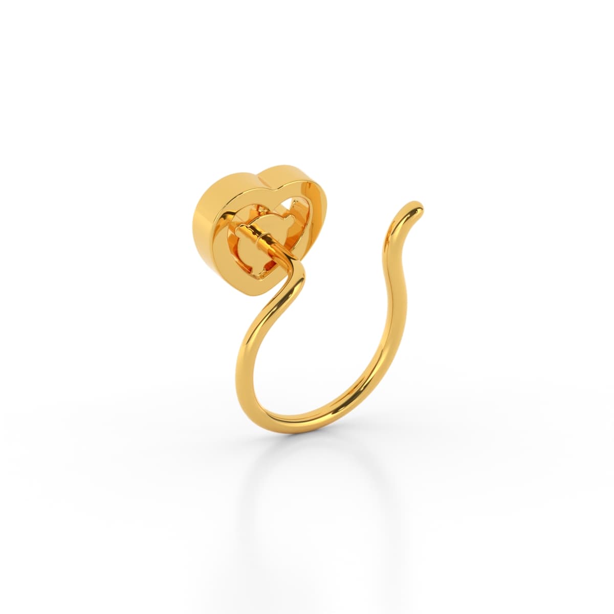 Round Heart Diamond Nosepin