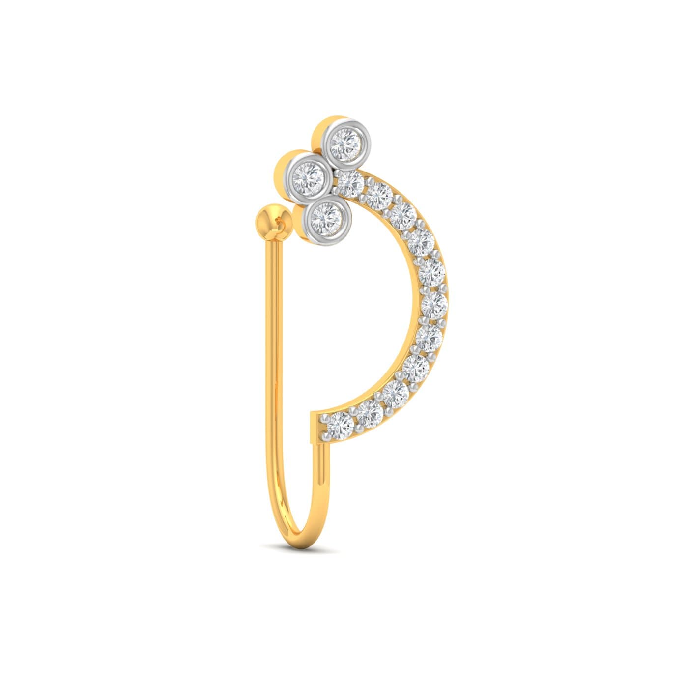 Jiya Screw Diamond Nosepin