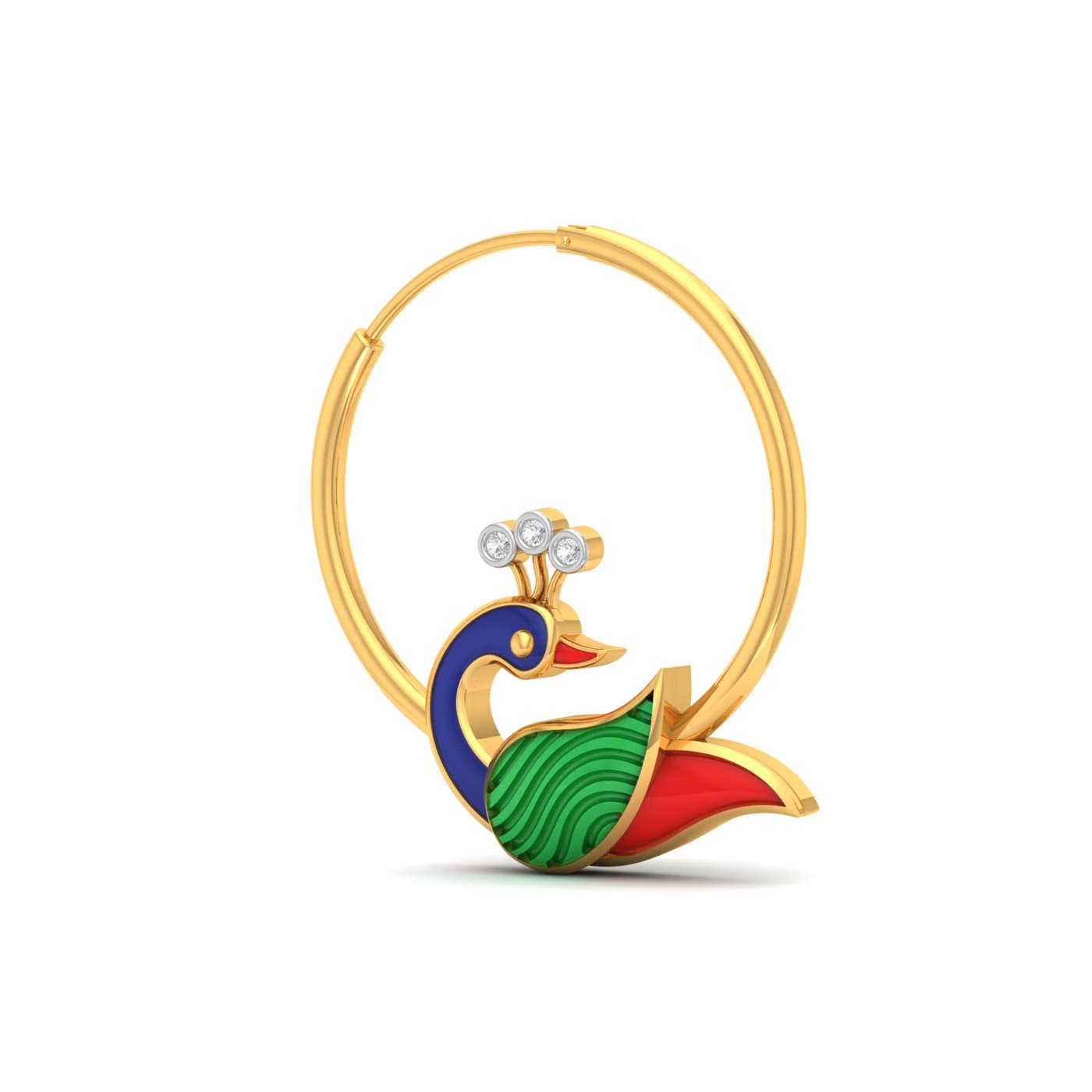 Rajasthani Peacock Nose Ring