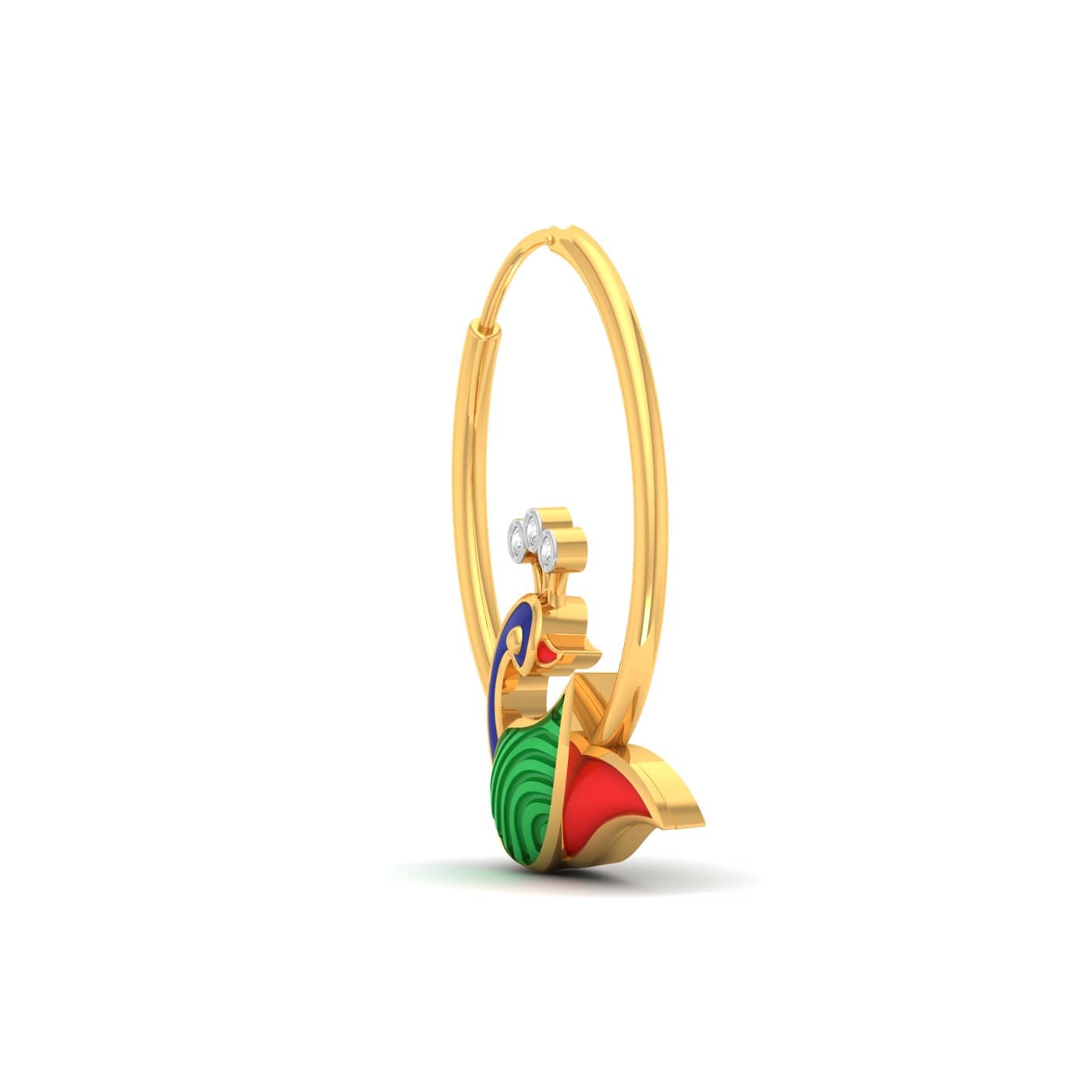 Rajasthani Peacock Nose Ring