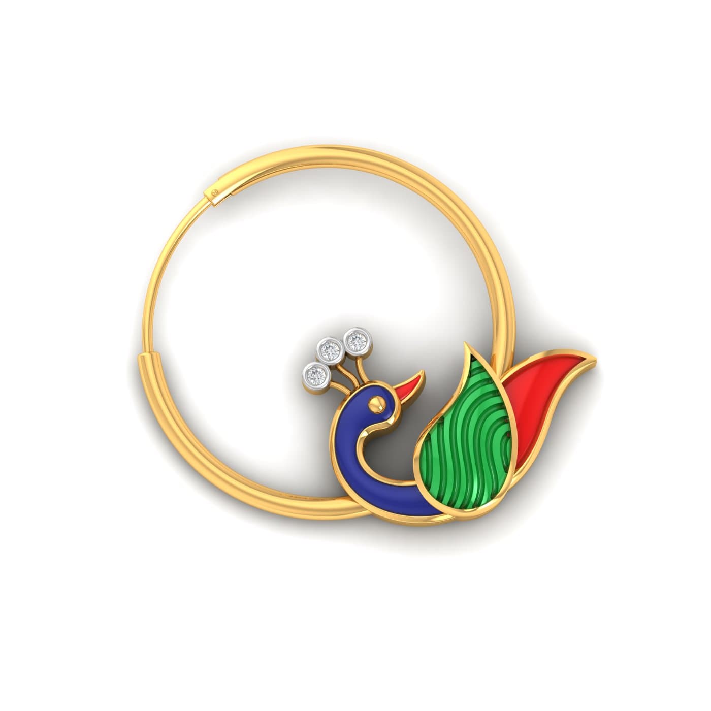 Rajasthani Peacock Nose Ring