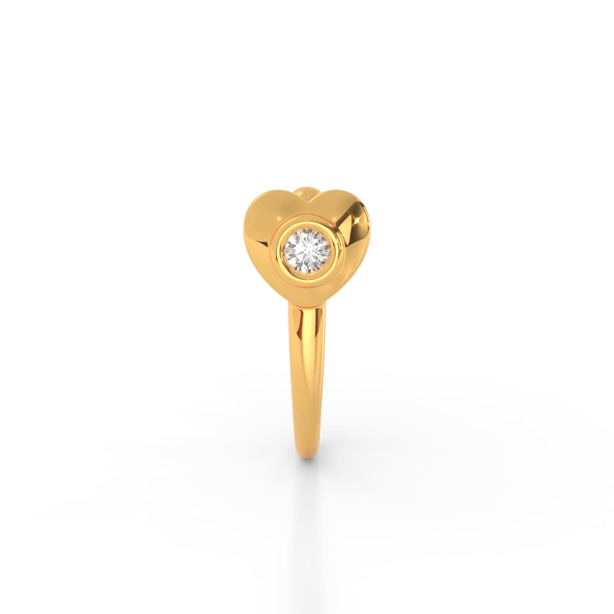 Single Heart Non Piercing Nose Ring
