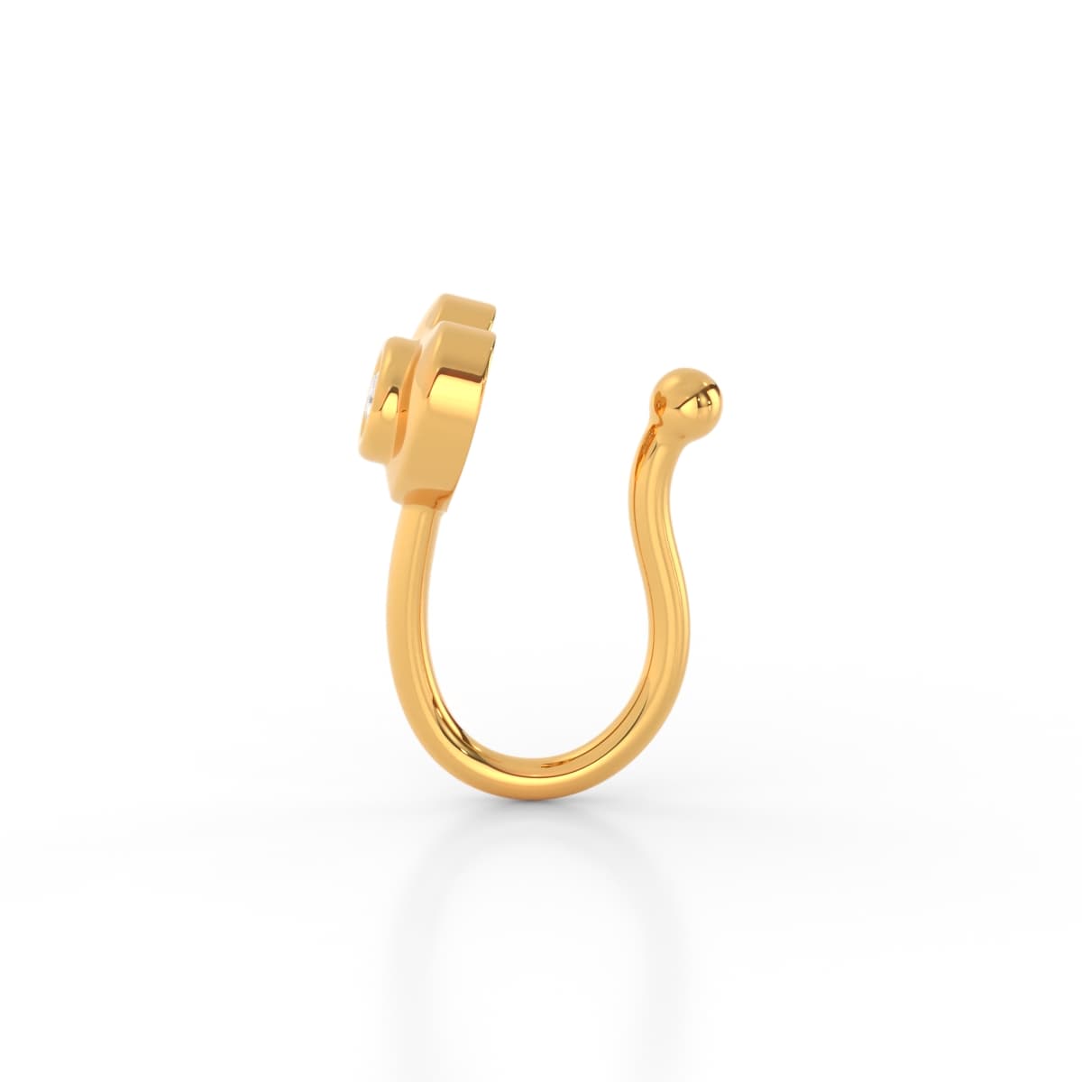 Single Heart Non Piercing Nose Ring