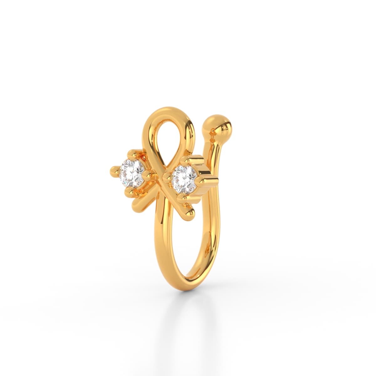 Bluestar Floral Non Piercing Nose Pin