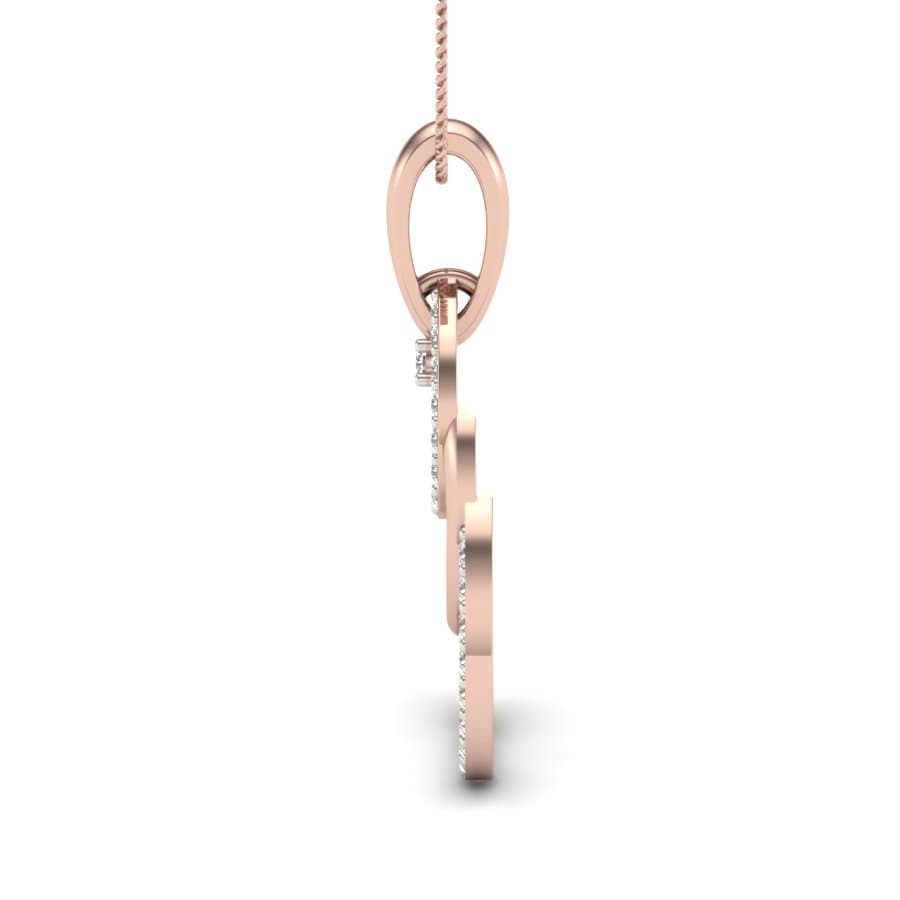 Circle Crescent Diamond Pendant