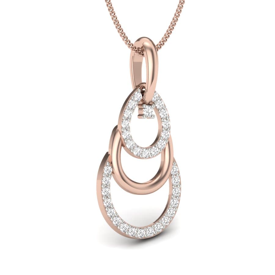 Circle Crescent Diamond Pendant