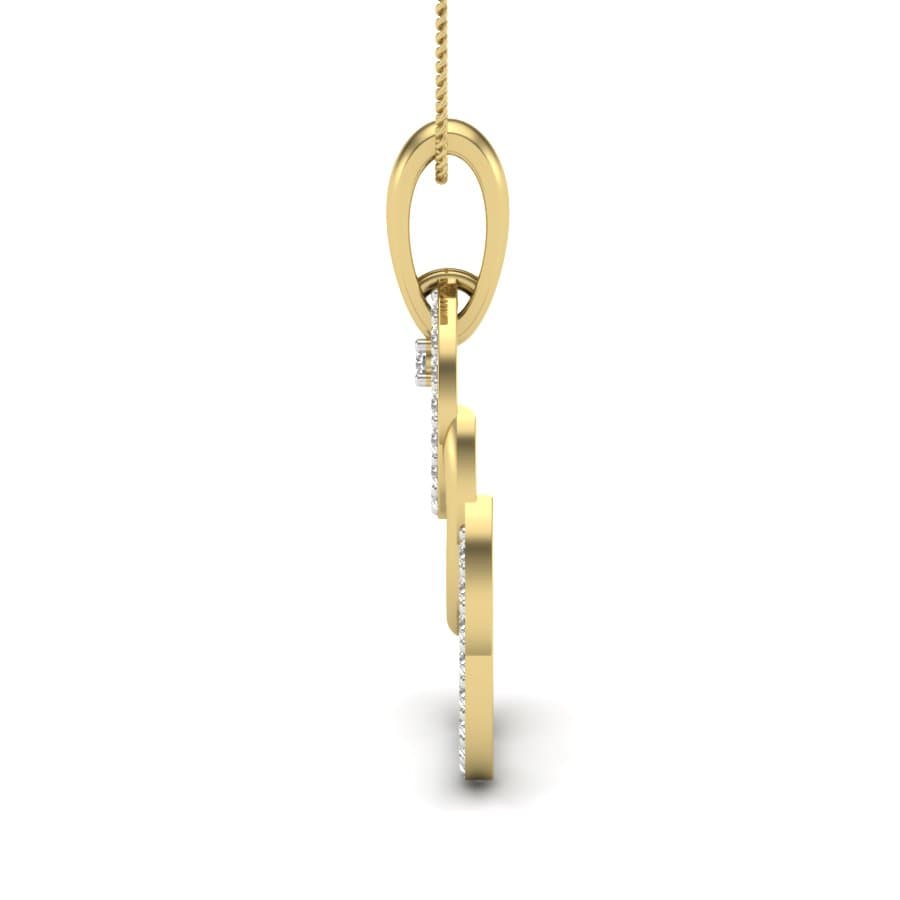 Circle Crescent Diamond Pendant