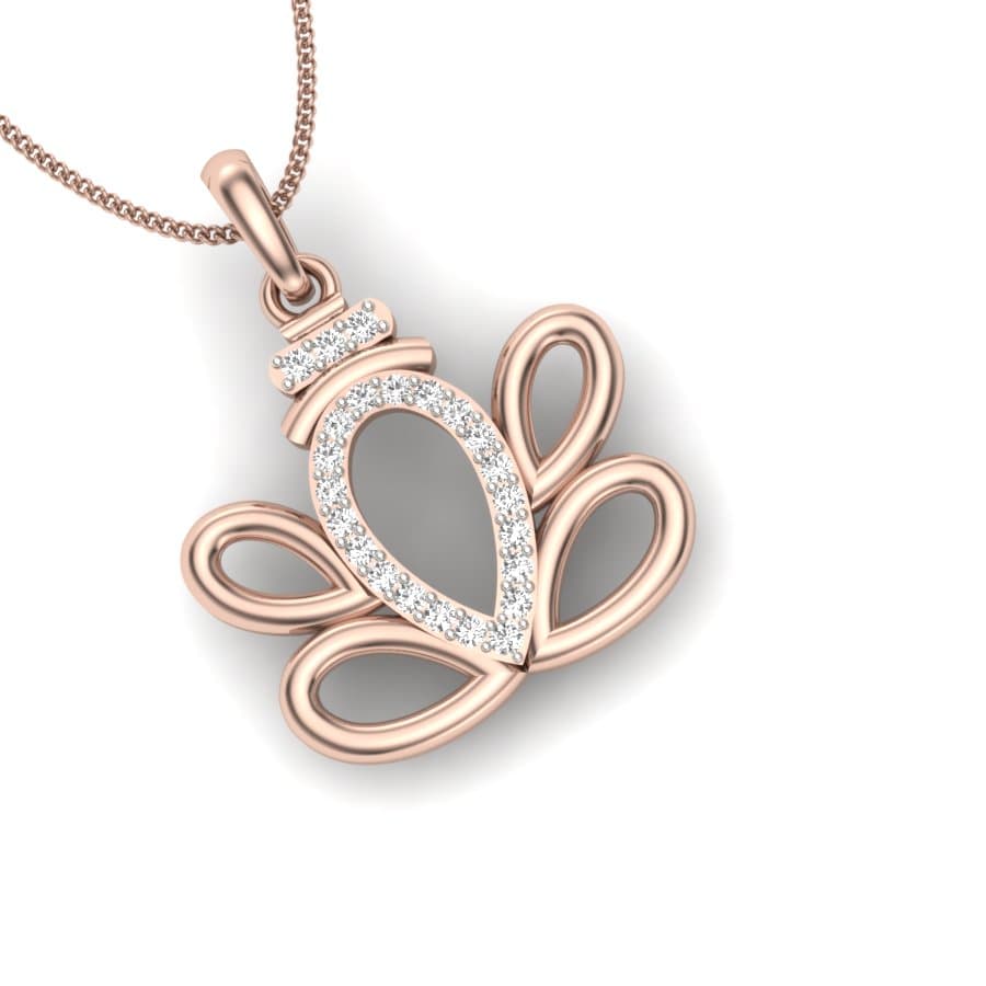 Leafy Vinayak Diamond Pendant