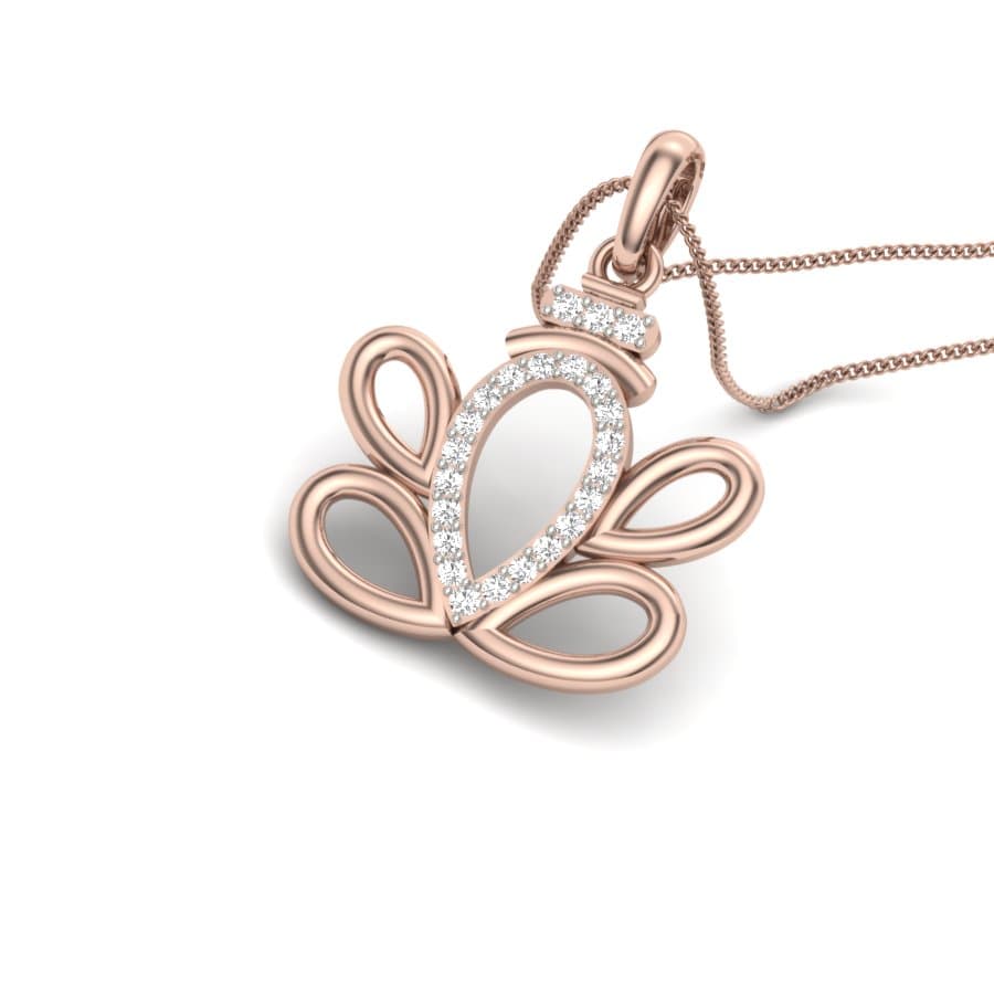 Leafy Vinayak Diamond Pendant