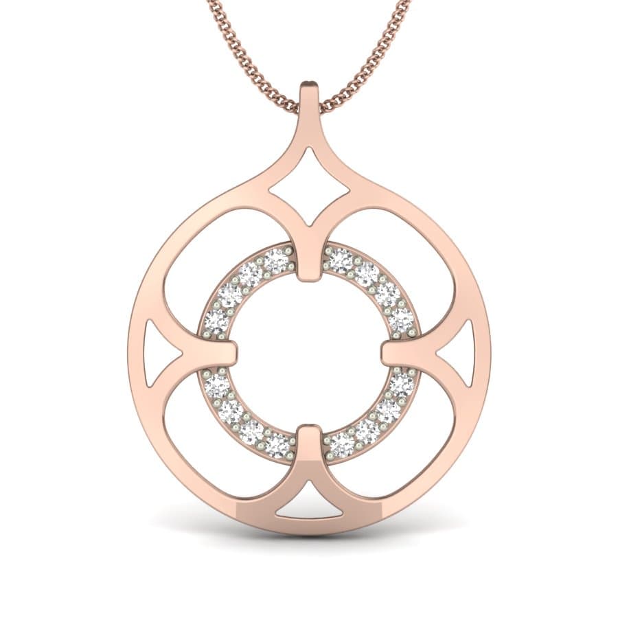 Sparkling Diamond Fleur Pendant