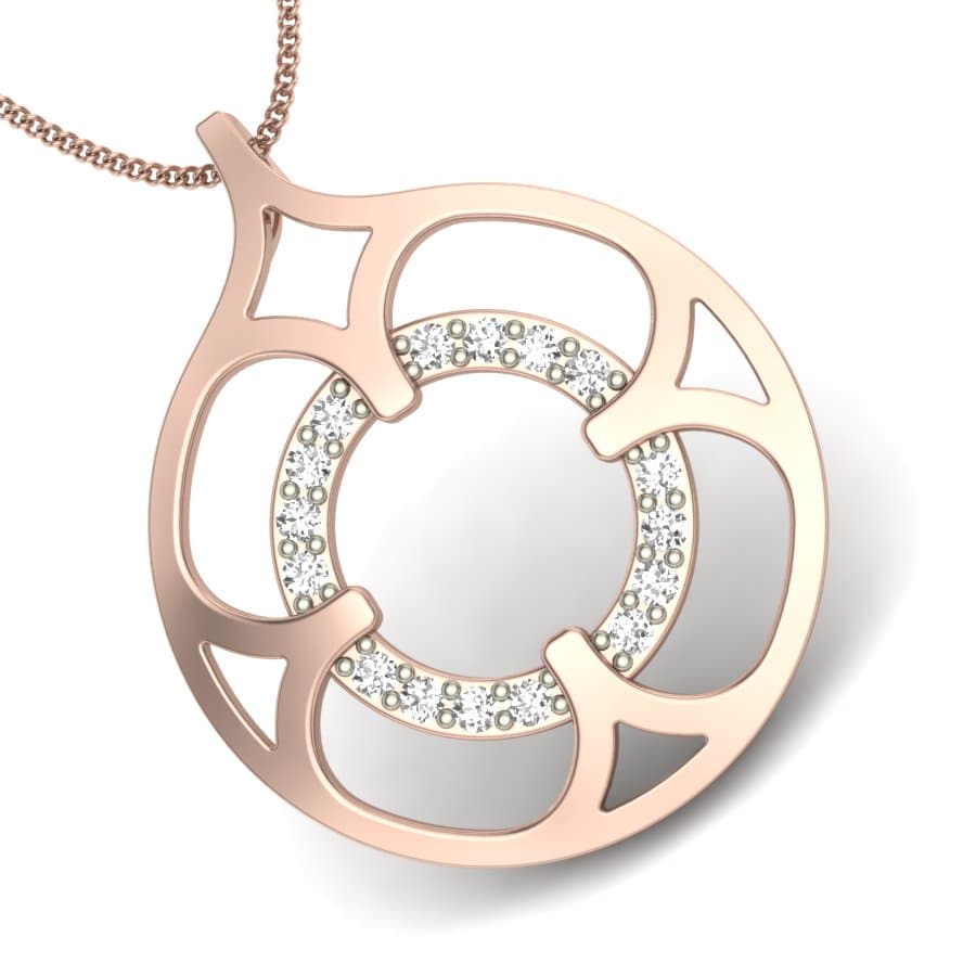 Sparkling Diamond Fleur Pendant