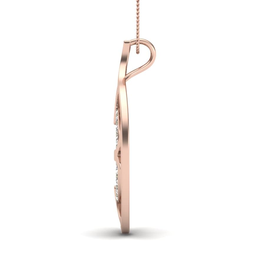 Sparkling Diamond Fleur Pendant