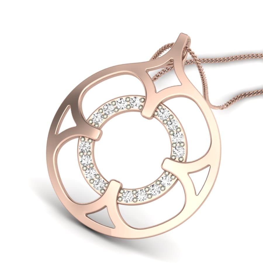 Sparkling Diamond Fleur Pendant