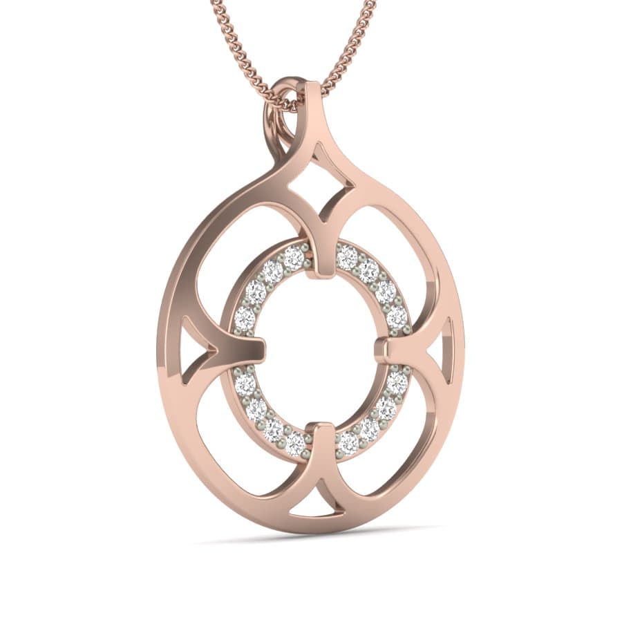 Sparkling Diamond Fleur Pendant