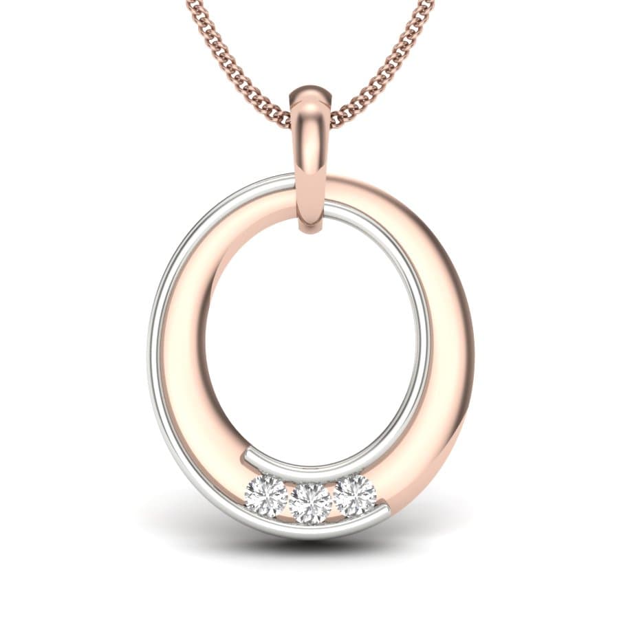 Alphabet O Diamond Pendant