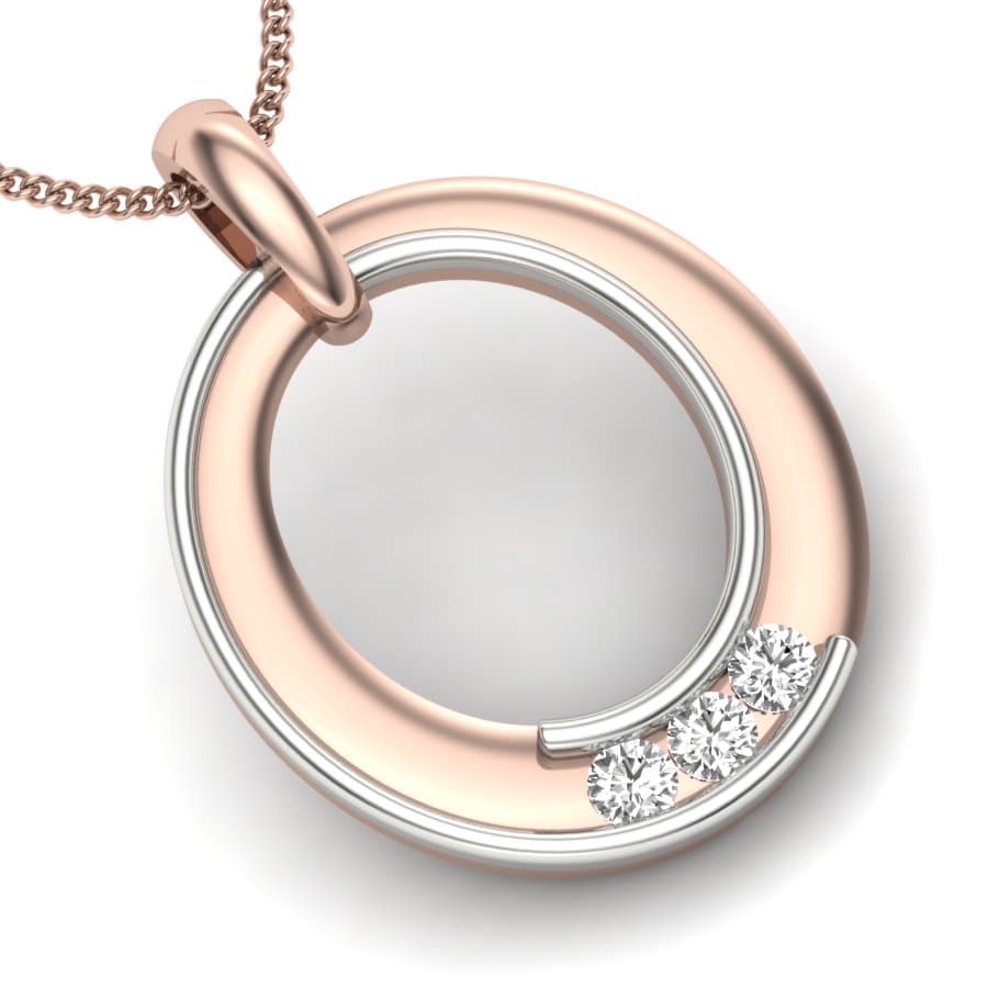Alphabet O Diamond Pendant