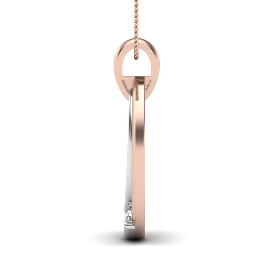 Alphabet O Diamond Pendant