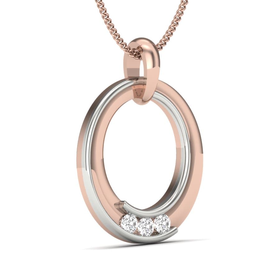 Alphabet O Diamond Pendant